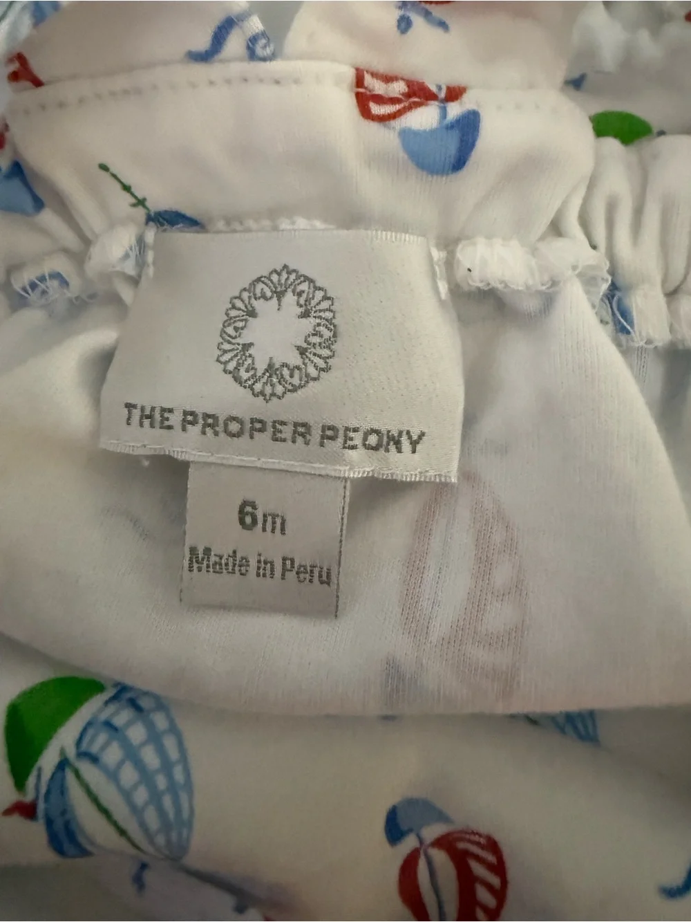 New The Proper Peony Sawyer Sailboat Cross Back Bubble Romper
